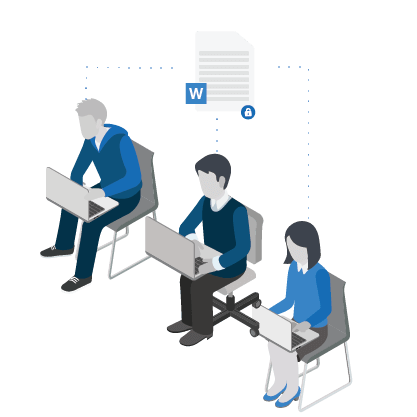 Icon remote working co authoring
