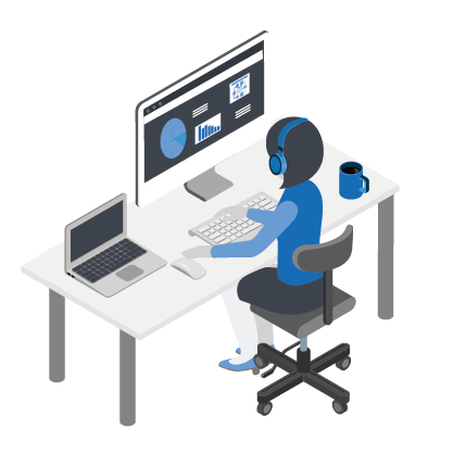 Icon remote working managed services